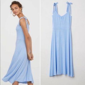 XS H&M midi blue dress